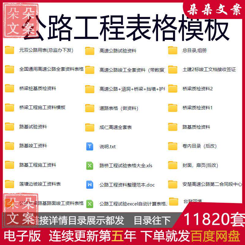 公路工程道桥梁高速施工监理试验检测评定资料员表格路基工程施工