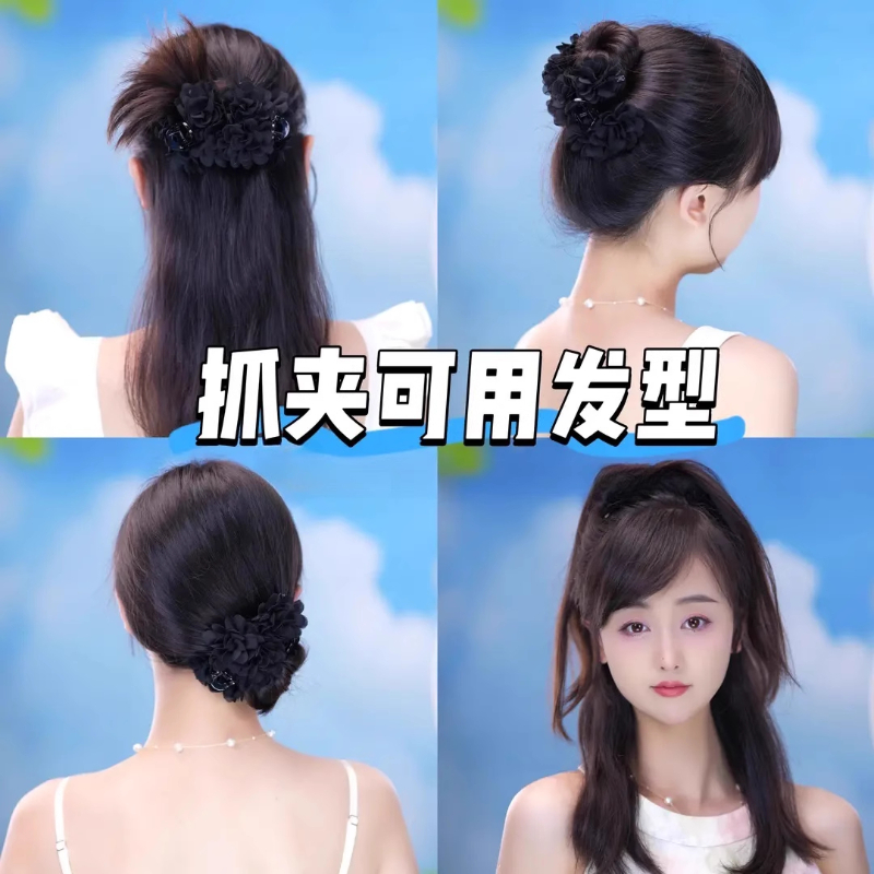 玫瑰花朵小抓夹女2025新款