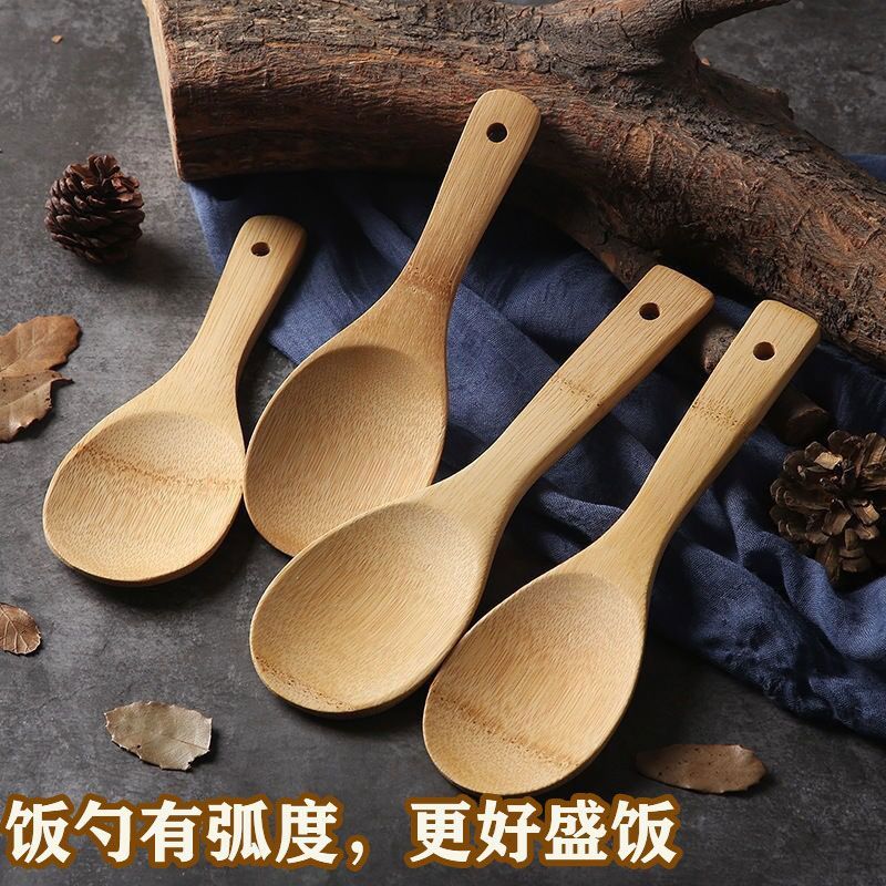 家用加厚竹制饭勺不粘电饭锅炒菜大号木头专用铲子实用厨房工具