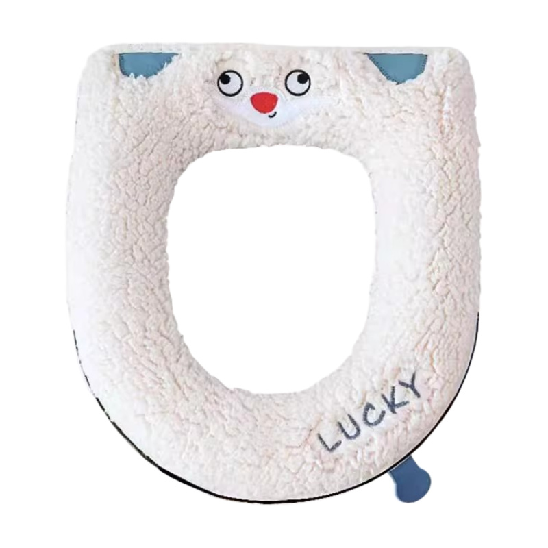 马桶坐垫四季通用家用马桶套垫圈冬季拉链款坐便垫套防水马桶刷子