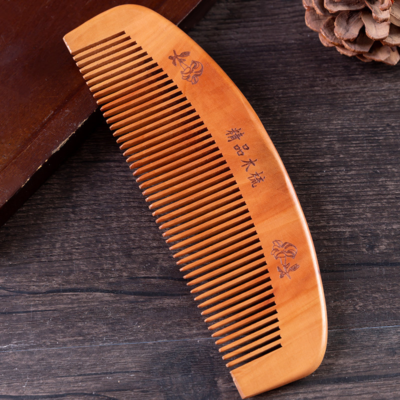 桃木檀木梳子牛角小男女士按摩