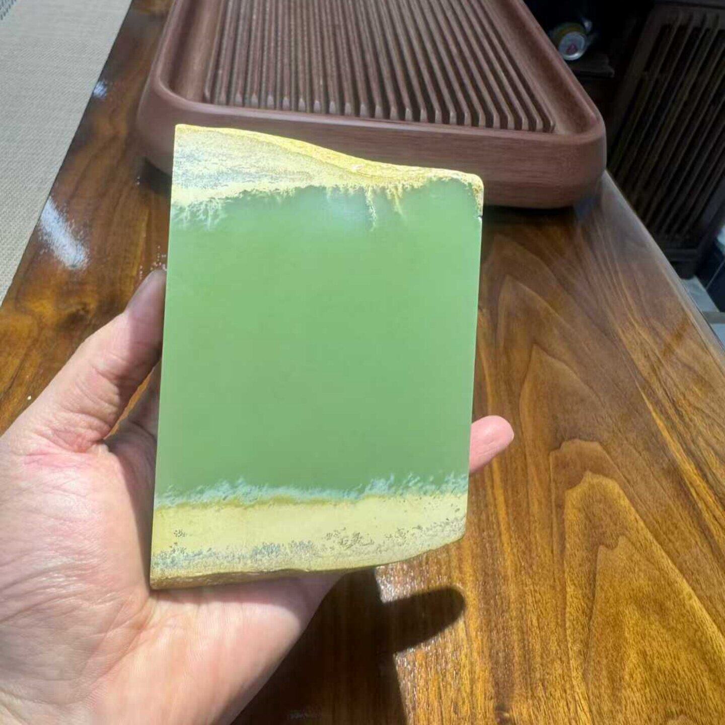 定金工厂原石块料黄绿带皮析木河磨玉籽料椴树林和田玉定制