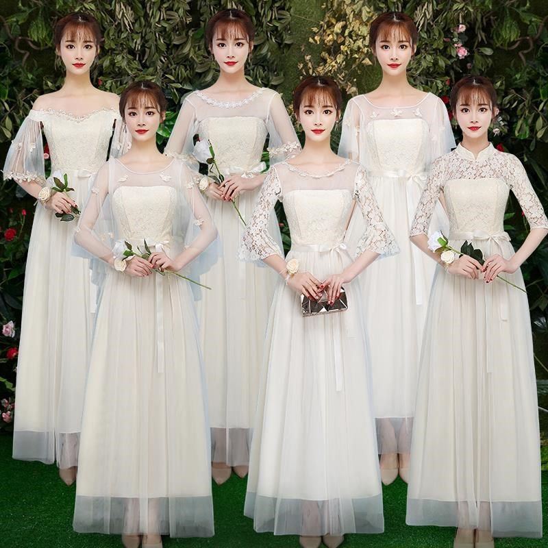 春季浅灰色姐妹裙伴娘团淡蓝色姊妹可爱型薄款中长晚礼服裙韩版|msdalam kategori Butik wanita / wanita, perkahwinan/Cheongsam/pakaian, pakaian/malam - dari Buy2taobao.com untuk memberikan perkhidmatan ejen Taobao profesional membeli