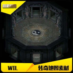 传奇地图素材高清真彩太极秘境活动小图完整封边-DT416