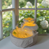 风水球生财现代简约家居装 饰鱼缸循环加湿桌面假山流水小喷泉摆件