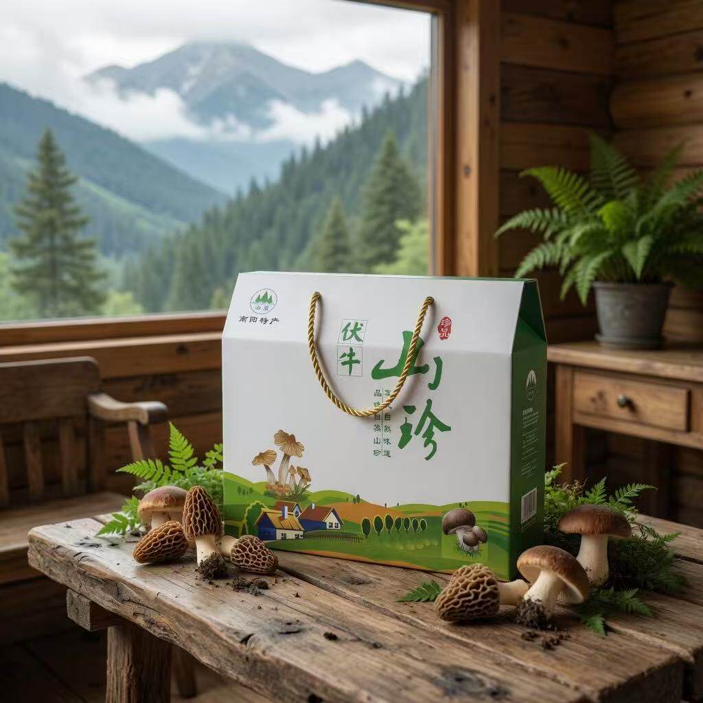 南阳特产山珍大礼包花菇猴头菇红菇羊肚菌黑木耳等