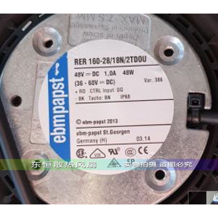 ebmpapst RER160-28/18N/2TD0U/12HP/18NTDAU 涡轮风机 风扇 48V