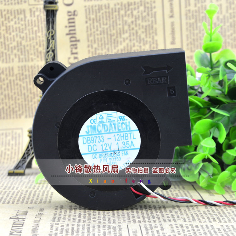 原装戴尔 JMC/DATECH DB9733-12HBTL DC12V 1.35A 9733 涡i轮风扇