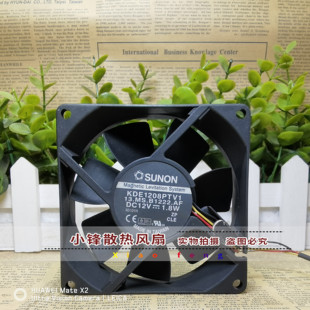 原装建准SUNON KDE1208PTV1 12V 1.8W 8cm 8025 机箱电源散热风扇