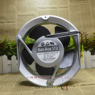 原装三洋 109E5724C510 24V 2.3A 17251 17cm 变频器铝框散热风扇