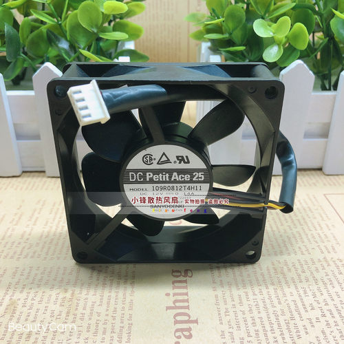 三洋8CM厘米8025 DC12V 0.14A 4PWM超静音散热风扇109R0812T4H11