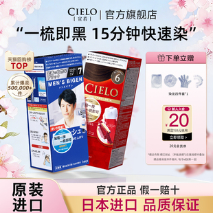 日本原装进口宣若染发膏美源染发剂cielo男染发剂二盒套装组合