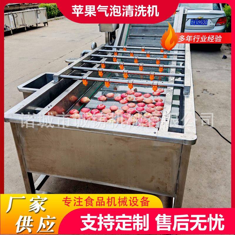 工厂用果蔬气泡清洗机香梨鼓泡清洗机设备猕猴桃去杂喷淋式清洗机