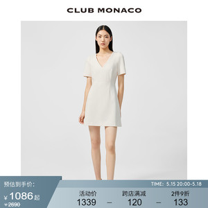 CLUBMONACO短袖修身收腰连衣裙