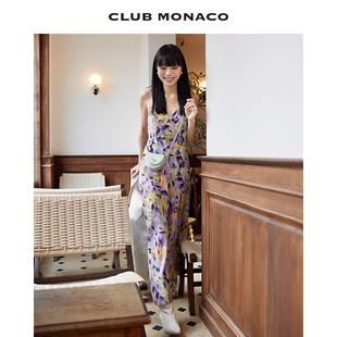 MONACO女装 CLUB 真丝印花田园风吊带裙 博主同款 24春夏新品