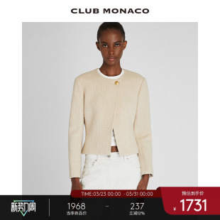CLUB 羊毛混纺圆领千金小香风粗花呢短外套 MONACO女装