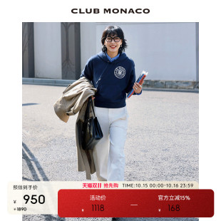 Crest美式 MONACO女装 休闲连帽情侣卫衣 CLUB 博主同款