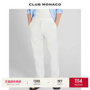 长裤 棉麻混纺通勤风休闲松紧腰薄款 MONACO男装 CLUB