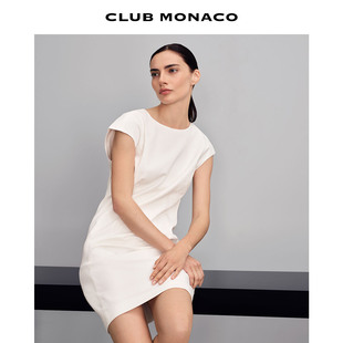 CLUB MONACO女装职场气质无袖老钱风修身中款连衣裙
