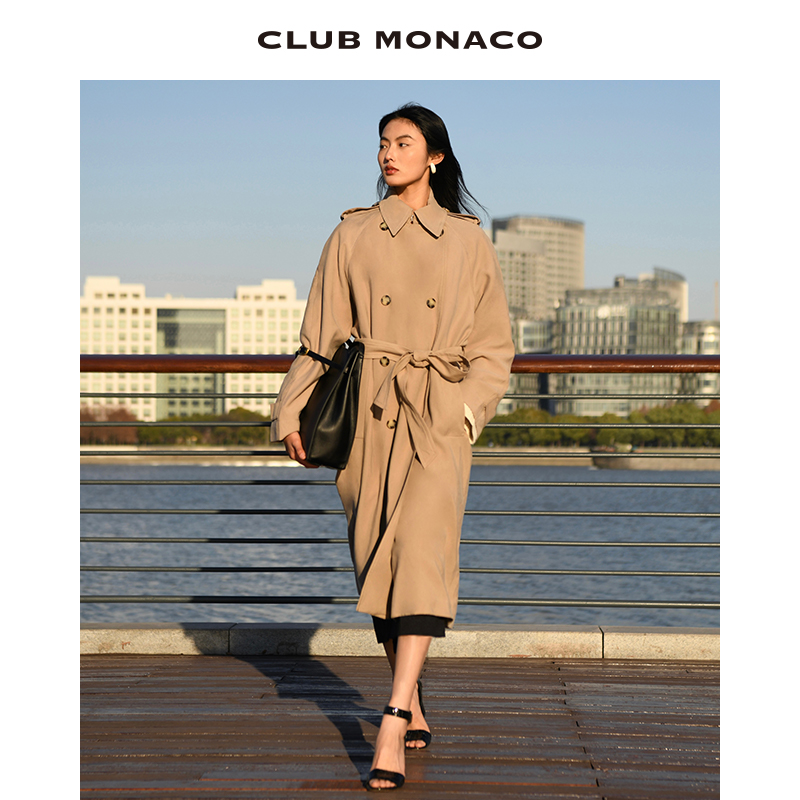 早春风衣外套CLUBMONACO翻领