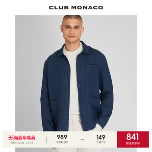 MONACO男装 CLUB 多口袋潮流工装 风衬衫 外套 式 100%亚麻
