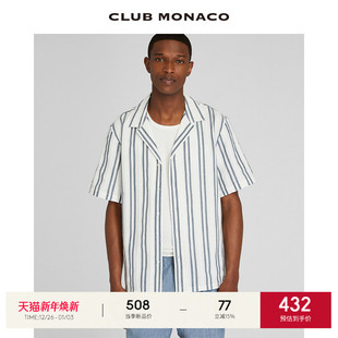 衬衫 纯棉古巴领慵懒复古随性短袖 MONACO男装 CLUB