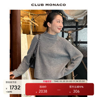 山羊绒半高领慵懒短款 MONACO女装 毛衣 CLUB 博主同款