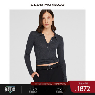 质感通勤POLO针织衫 MONACO女装 CLUB 毛衣 100%山羊绒