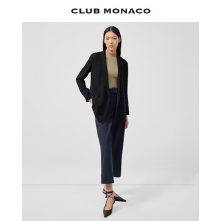 【垂感醋酸】CLUB MONACO女装黑色双排扣宽松气质风通勤西装外套