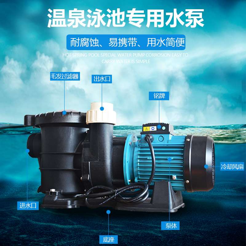 游泳池循环水泵温泉过滤设备鱼池吸污泵水疗池过滤器