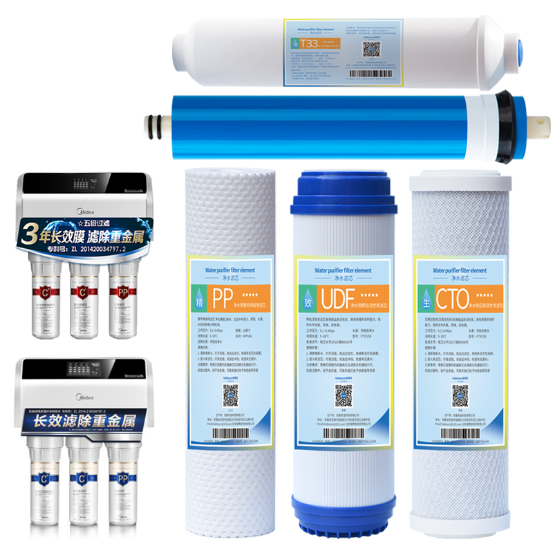 适用美的净水器滤芯净水机