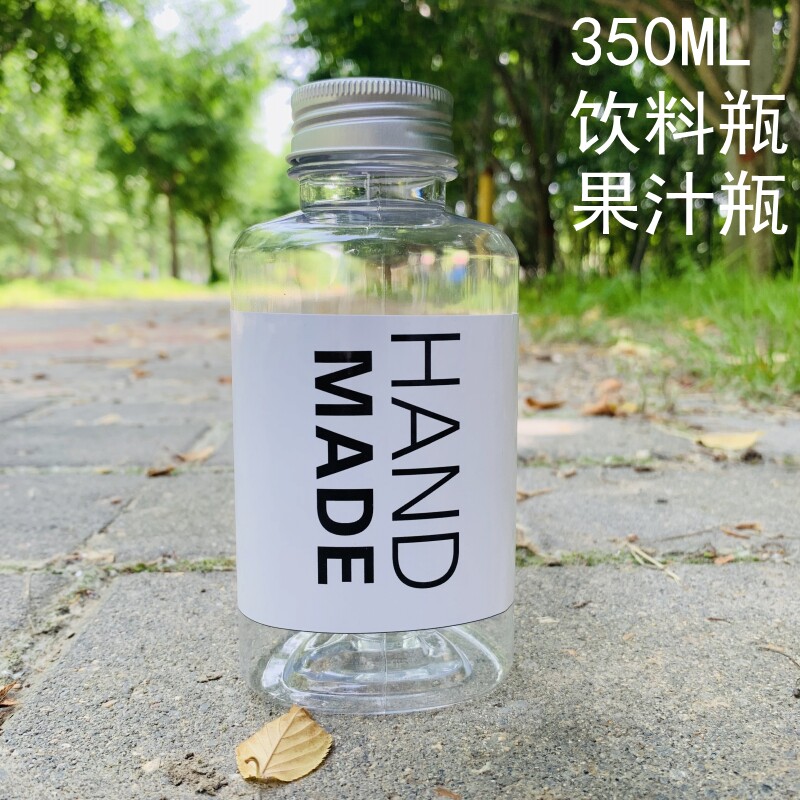 网红350ml一次性三角打包饮料瓶