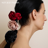 Pajama托斯卡纳玫瑰 Not Just 真丝手工发圈头花婚礼新娘生日礼物