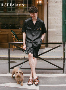 礼物推荐】Not Just Pajama 22姆米真丝睡衣男女同款短袖套装