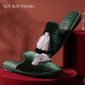 Not 男室内居家结婚伴手礼 手工真皮拖鞋 Just Pajama