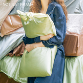 Pajama Not Just 纯色双面真丝枕套舒适枕巾可定制刺绣