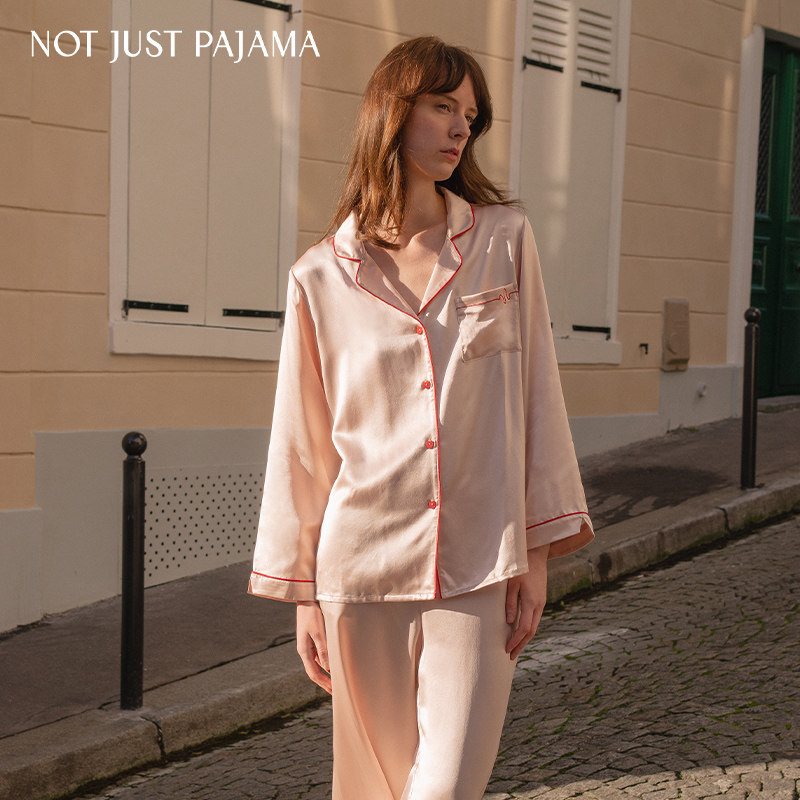 送礼推荐』Not Just Pajama 22姆米真丝睡衣女春秋家居服长袖套装