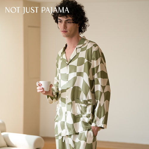 NOTJUSTPAJAMA真丝睡衣男早春