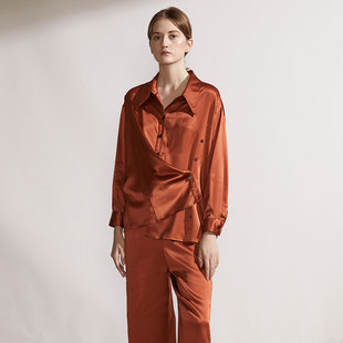 度假系列 Not Just Pajama 可外穿 真丝睡衣女秋桑蚕丝家居服套装