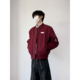 BUGU 夹棉vibe风 短宽显高版 浮雕字母棒球服 型 秋冬情侣飞行夹克