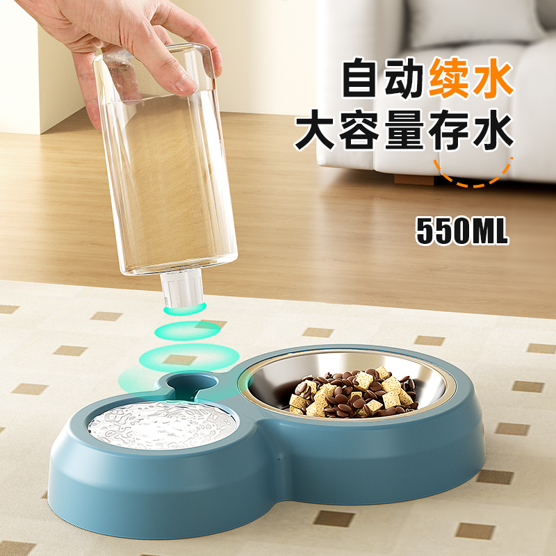 猫碗狗碗猫咪水碗饭碗不锈钢碗