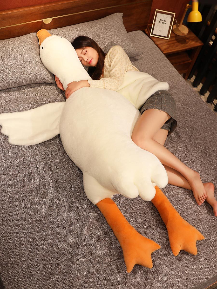 miniso名创优品网红大白鹅玩偶抱枕睡觉趴趴鹅抱睡公仔大鹅陪睡毛