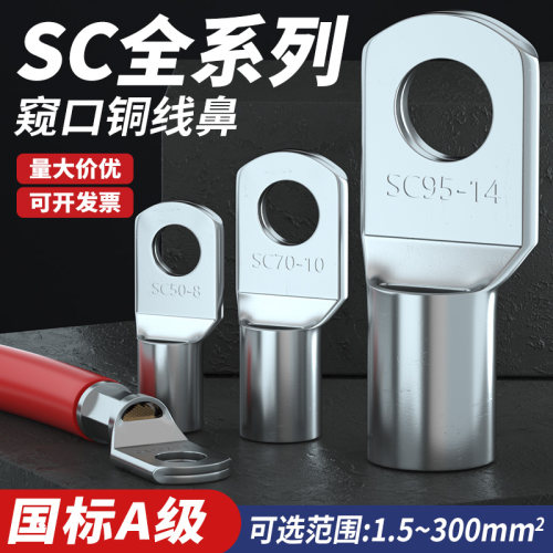 国标a级sc窥口铜鼻圆形连接器