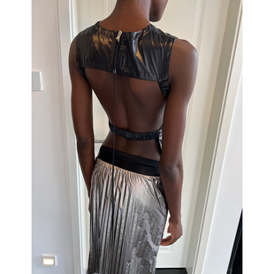 Tank 缎面露背背心Backless WEARABLE EVENT