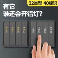 夜光开关标签灯标识贴家用指示创意面板开关装饰墙贴纸保护套轻奢