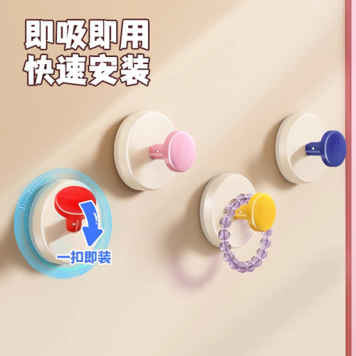 吸盘玄关挂钩强力承重粘胶免打孔入户门口放钥匙神器帽子置物粘贴
