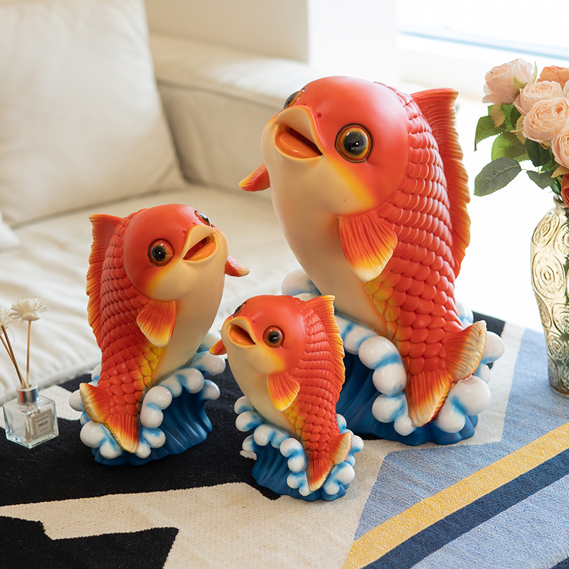 2025新款存钱罐年年有鱼只进不出大容量储蓄罐客厅装饰品创意礼物