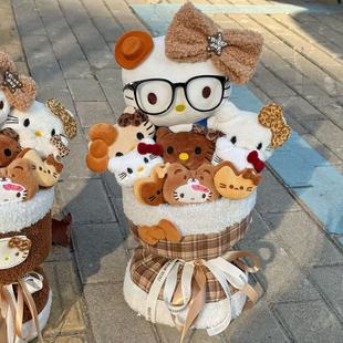 圣诞HelloKitty卡通玩偶花束毛绒公仔送男女朋友闺蜜毕业生日礼物