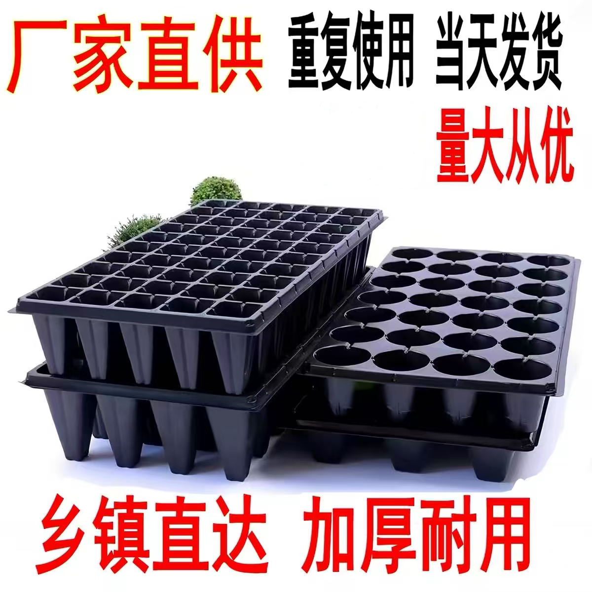 育苗盘育苗盆穴盘塑料杯种植神器营养钵蔬菜育种扦插盒农用托盘盆