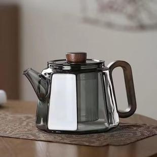 玻璃茶壶单壶耐高温茶水分离泡茶器家用可电陶炉烧水壶茶具套装